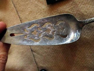 Old Silverplate Pie Cake Server Solid Pierced National Silver Co Spatula 3