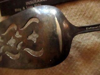 Old Silverplate Pie Cake Server Solid Pierced National Silver Co Spatula 5