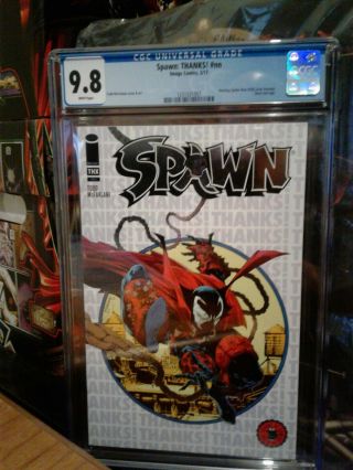 Spawn Thanks Nn Cgc 9.  8 Spider - Man 300 Homage Silver Foil Variant