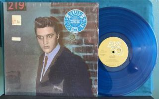 Elvis Presley Reconsider Baby Nm/nm - 1985 Rca Lp Blue Vinyl Shrink Hype 50th Ann