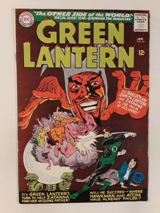Green Lantern 42 (fn - 5.  5) 1966 Zatanna Cover & Appearance; Gil Kane Art