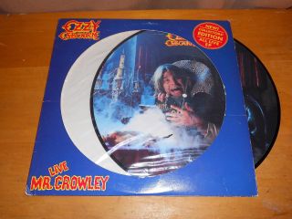Ozzy Osbourne 80s Rock Picture Disc Mr Crowley Live 1982 Usa Issue