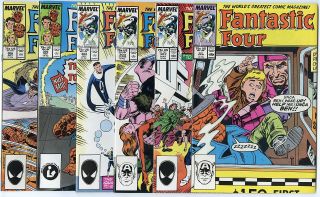 Fantastic Four 301 - 325 Avg.  Nm,  9.  6 White Pages Marvel 1987