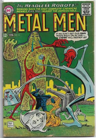Metal Men 14 Dc 1965 Silver Age Comic Book (vs.  Chemo) Fine - /fine