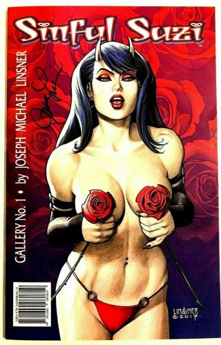 Sinful Suzi Roses Gallery 1 Sdcc 2017 Signed By Joseph Linsner Nm Htf