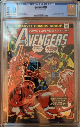 The Avengers 112 Cgc 5.  0 First Appearance Of Mantis