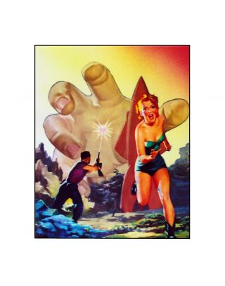 The Hand Of War.  Space Ways Golden Age Vintage Style Science Fiction Sericel