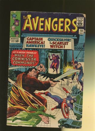 Avengers 18 Gd 2.  0 1 Book When The Commissar Commands By Stan Lee & Don Heck