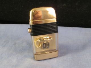 Scripto Vu Art Deco Petrol Pocket Lighter Telephone Western Electric Bell