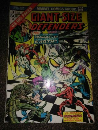 Giant - Size Defenders 3 Marvel,  1975 1st Korvac Mvs Intact Key Mcu Hulk Phase 4