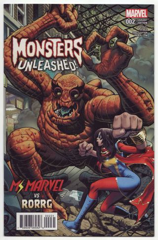 Monsters Unleashed 2 Art Adams 1:100 Variant Kamala Khan Ms Marvel Nm