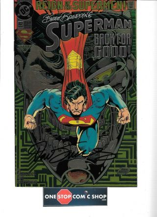Superman 82 Foil Collectors Edition Signed X2 Dan Jurgens & Brett Breeding