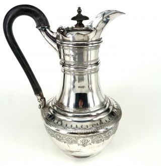 Silver Art Nouveau Style Tea Or Coffee Pot With Scroll Handle By Walker & Hall