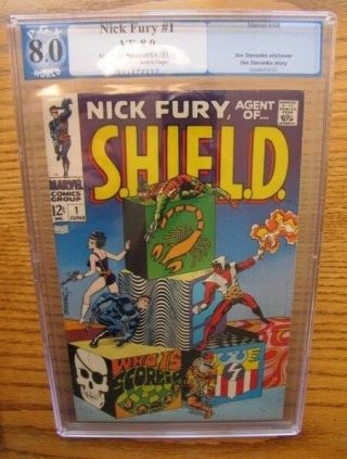 Marvel Comics Nick Fury Agent Of Shield 1 Pgx 8.  0 Staranko Not Cgc