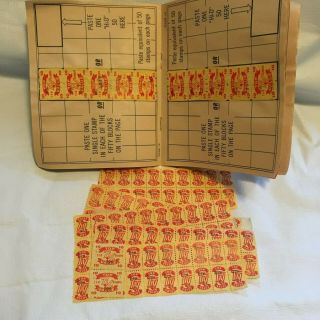 Vintage Trading Stamps Top Value Stamps Full Book plus Extra Stamps 1960 ' s 2