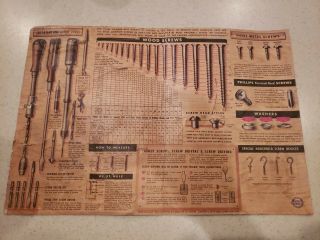 1952 Chevrolet Service Chevy Hardware Tool Poster General Motors