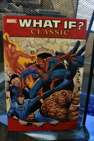 What If Classic Volume 1 Marvel Tpb Rare Oop Spider - Man Fantastic Four Avengers