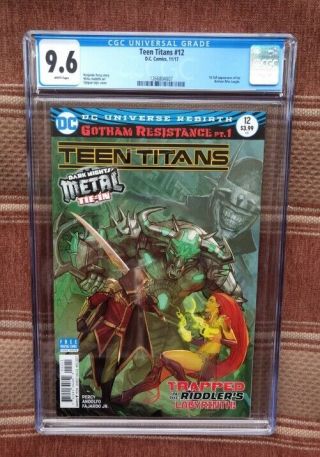 Teen Titans 12 (cover A) Cgc 9.  6 1st Appearance Of The Batman Who Laughs.