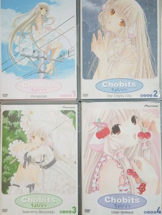 Chobits Anime Series Disc 1 - 4 Dvds Animated Manga 1 2 3 4 Chapters 1 - 16 Pioneer