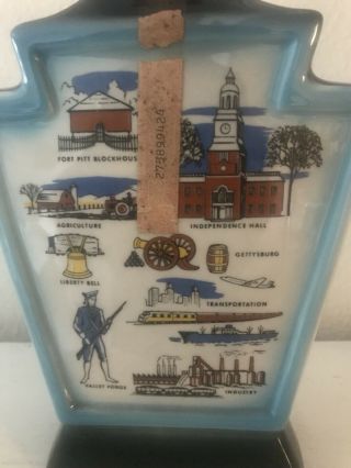 Historic Pennsylvania The Keystone State Jim Beam Bottle 1776 5