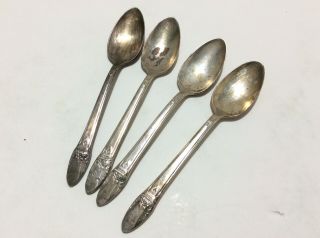 Vtg First Love 1847 Rogers Bros - Demitasse Spoons (4) 1937 International Silver Co.