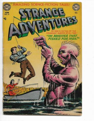 Strange Adventures 21 - G,  2.  5 - " The Monster That Fished For Men " (1952)