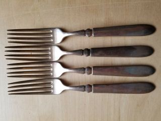 4 Vintage Collectible Forks 7 - 5/8 ",  E.  C.  Simmons Keen Kutter,  Silver Plated