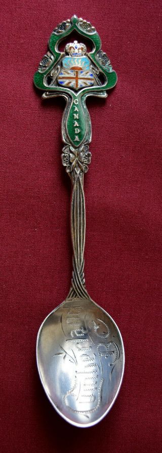 Cumberland British Columbia B.  C.  Canada Antique Sterling Silver Souvenir Spoon