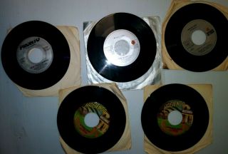 Two Very Rare Los Layton & One Rocio Durcal & Two Juan Gabriel 45 Rpm Records
