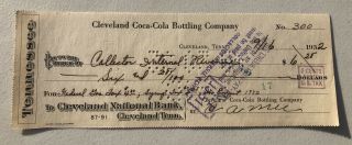 Vintage Coca - Cola Bottling Co.  Checks Three (3) different Checks 1923 1932 1933 4