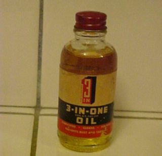 Vintage Advertising Glass Bottle 3 In One Oil 2 Oz.  A.  S.  Boyle Inc.