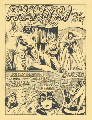 PHANTOM LADY FOX COMIC BOOK INDEX NO.  1 - RARE Paragon 1979 BILL BLACK - 5