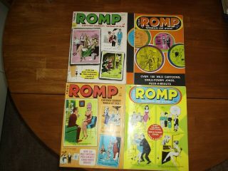 4 Romp Magazines Humorama Bill Ward,  Bill Wenzel Good Girl Art
