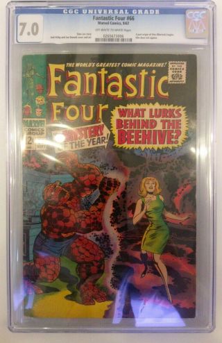 Fantastic Four 66 Cgc 7.  0 Stan Lee Marvel 1967