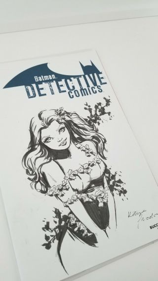 Poison Ivy Comic Book Sketch Cover Art By Katya Pineda