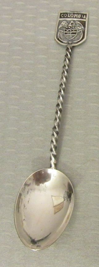 Vtg Columbia Silver Souvenir Spoon 4 " Demi Stamped 0900