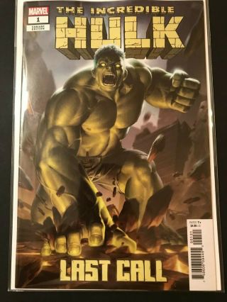 The Incredible Hulk: Last Call 1 1:50 Variant (2019) Nm Marvel Comics 1st Print