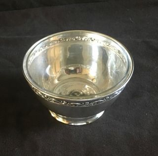 Vintage Sterling Silver Reed And Barton Serving Bowl With Glass Insert