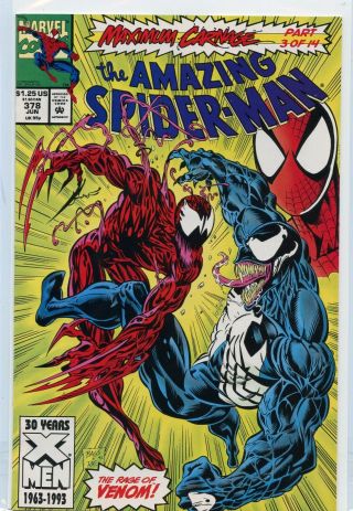 The Spiderman 378,  379 380 All Nm :venom,  Carnage 1993
