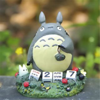Anime My Neighbor Totoro Perpetual Calendar Figure Collectible Xmas Kid Gift Toy