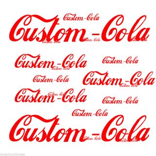 Custom Soda Bottle Decal For Less Cola 6 "