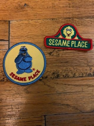 Sesame Street Big Bird And Cookie Monster Sesame Place Vintage Patches