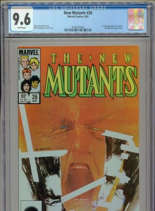 1985 Marvel Mutants 26 1st Appearance Legion Cgc 9.  6 White Box4