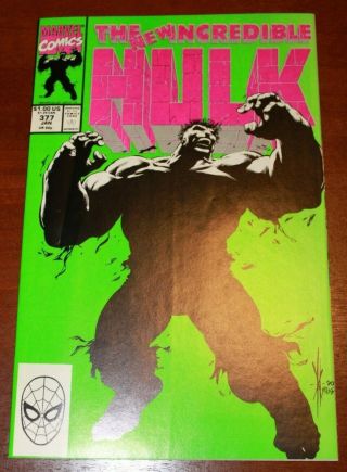 The Incredible Hulk 377 1st First Professor Hulk Marvel Comics 1991