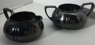 Vintage Forbes S.  P.  Co.  3607 Silver Plated Creamer And Sugar Bowl Set