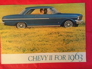 1963 Chevrolet " Chevy Ii " Car Dealer Sales Brochure