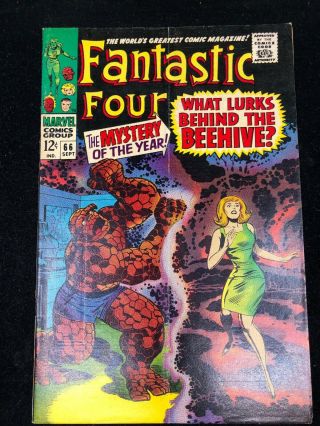Fantastic Four 66 (sep 1967,  Marvel),  Fn,  (6.  5),  1st Print,  1st Him