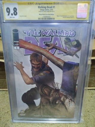 Walking Dead 1 Wizard World Cleveland (image) Cgc Ss Greg Horn 9.  8 Signed