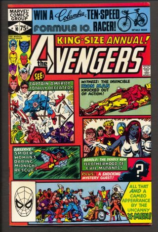 Avengers Annual 10 (1981) 1st Rogue App.  Chris Claremont X - Men Fn/vf