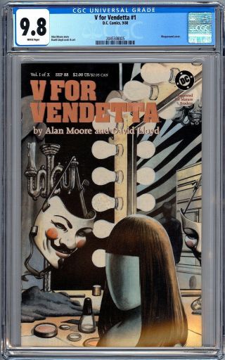 Dc V For Vendetta 1 Cgc 9.  8 - White Pages Nm/mt - Alan Moore 1988